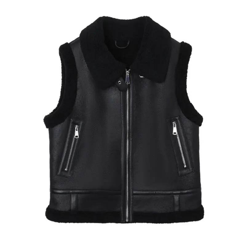 Zipper Stand Collar Heavyweight Sherpa Vest